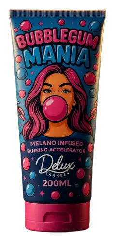 Delux Tanners Melano Infused Tanning Accelerator Bubblegum Mania