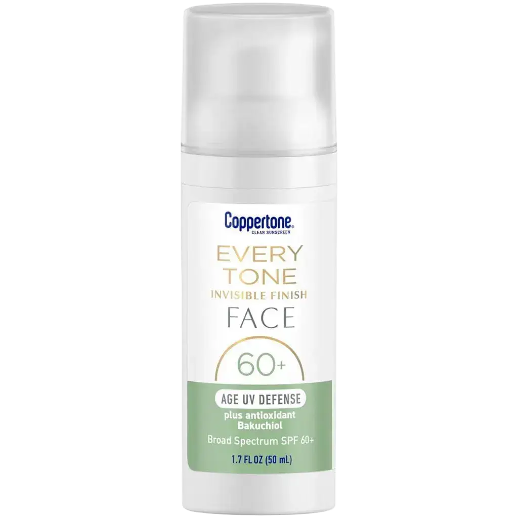 Coppertone Every Tone Invisible Finish Face Sunscreen SPF 60+ Age UV Defense