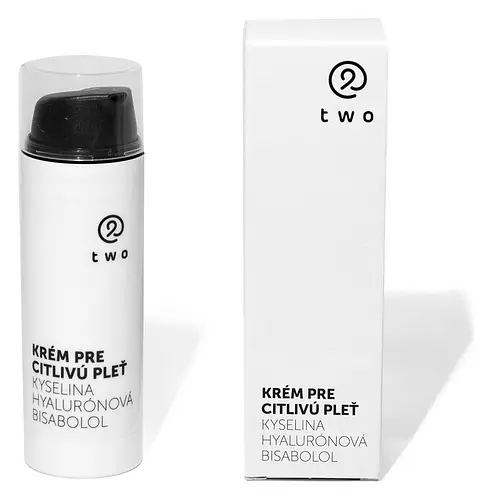 two cosmetics Face Cream for Sensitive Skin with Bisabolol and Hyaluronic Acid