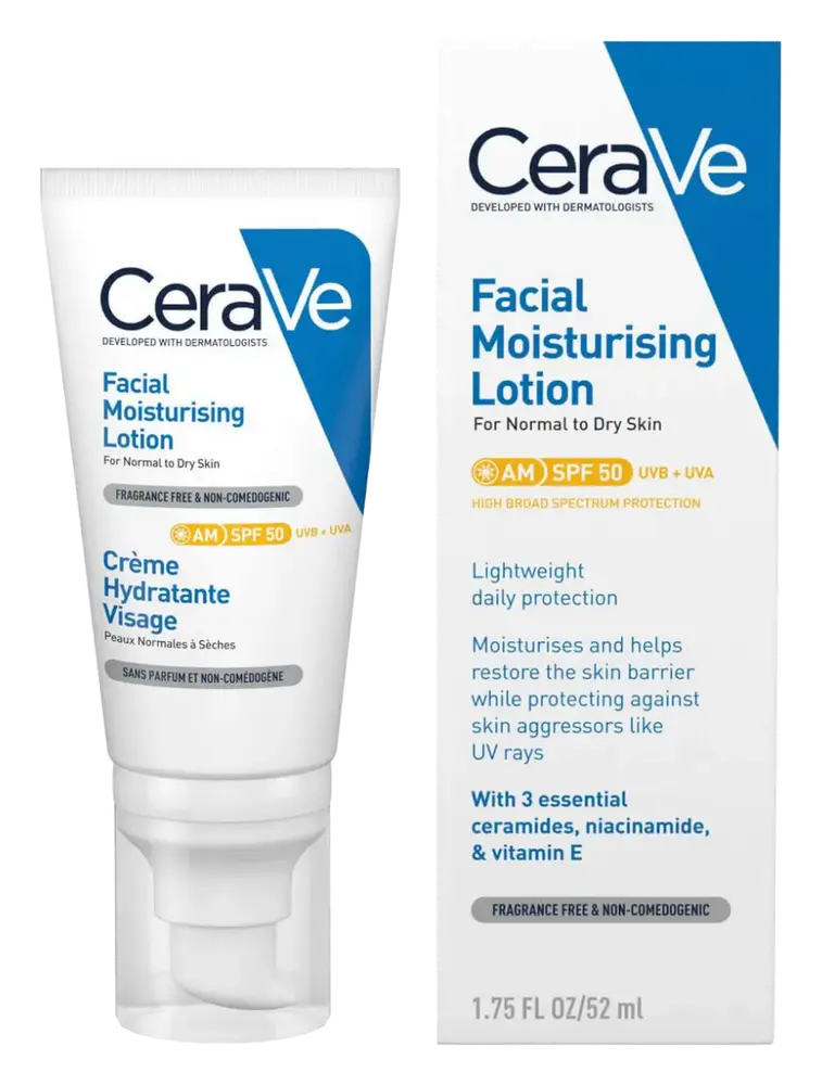 CeraVe AM Facial Moisturizing Lotion With SPF 50 Europe