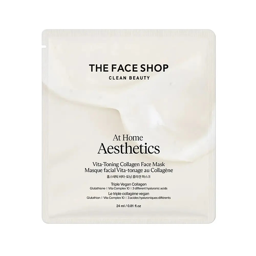 The Face Shop Vita-Toning Collagen Face Mask With Glutathione & Hyaluronic Acid