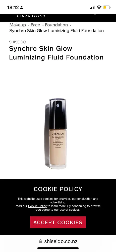 Shiseido Synchro Skin Glow Luminizing Fluid Foundation