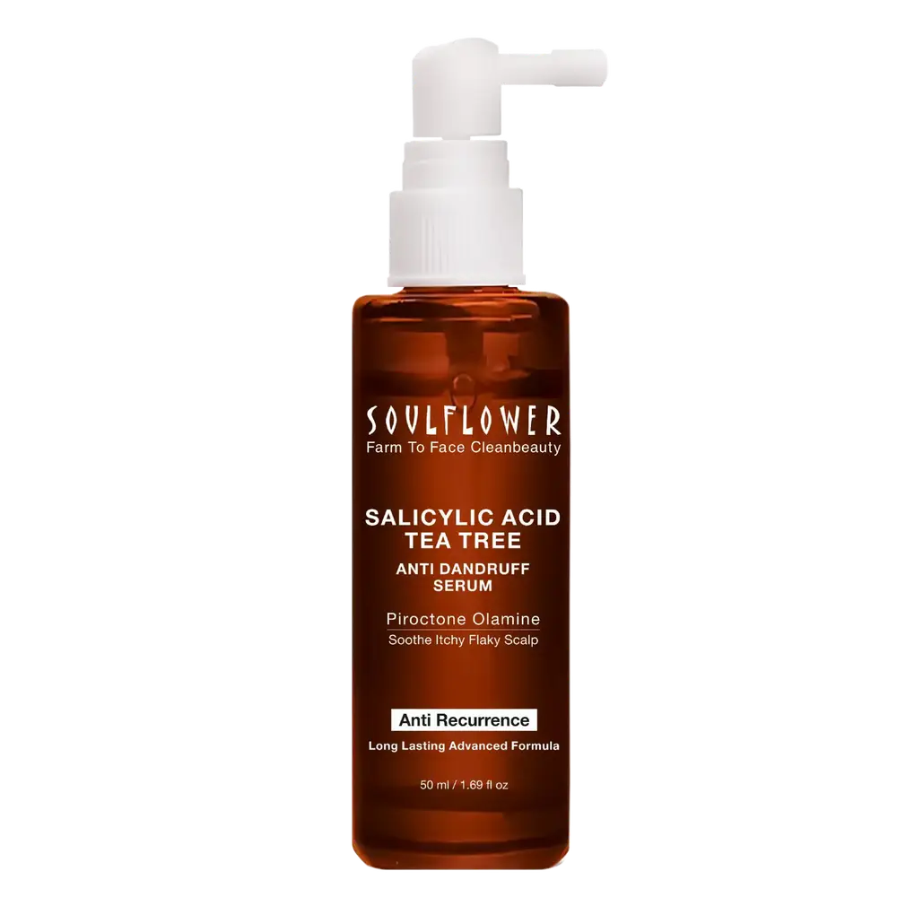 Soulflower Salicylic Acid & Tea Tree Anti Dandruff Serum
