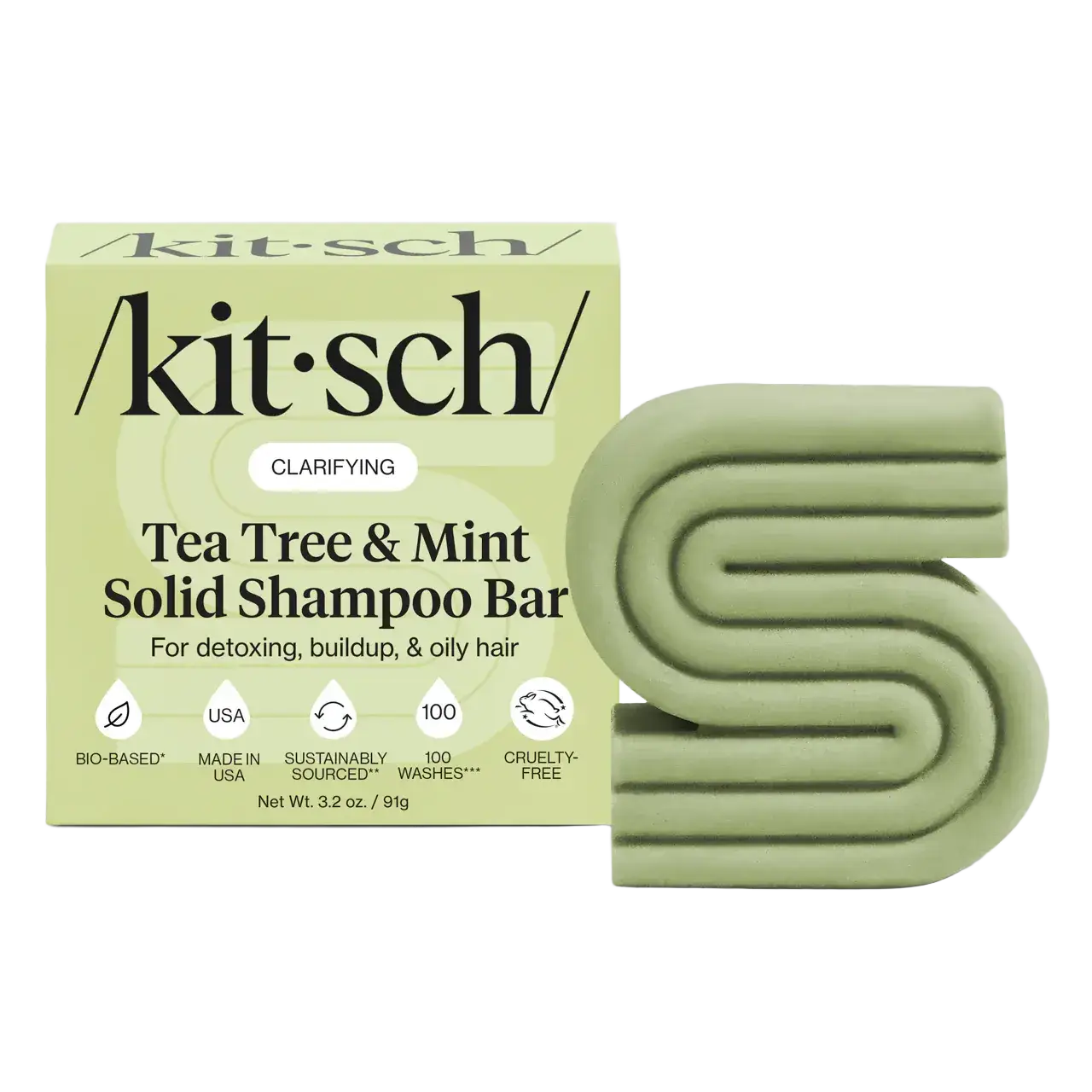 Kitsch Tea Tree & Mint Clarifying Shampoo Bar