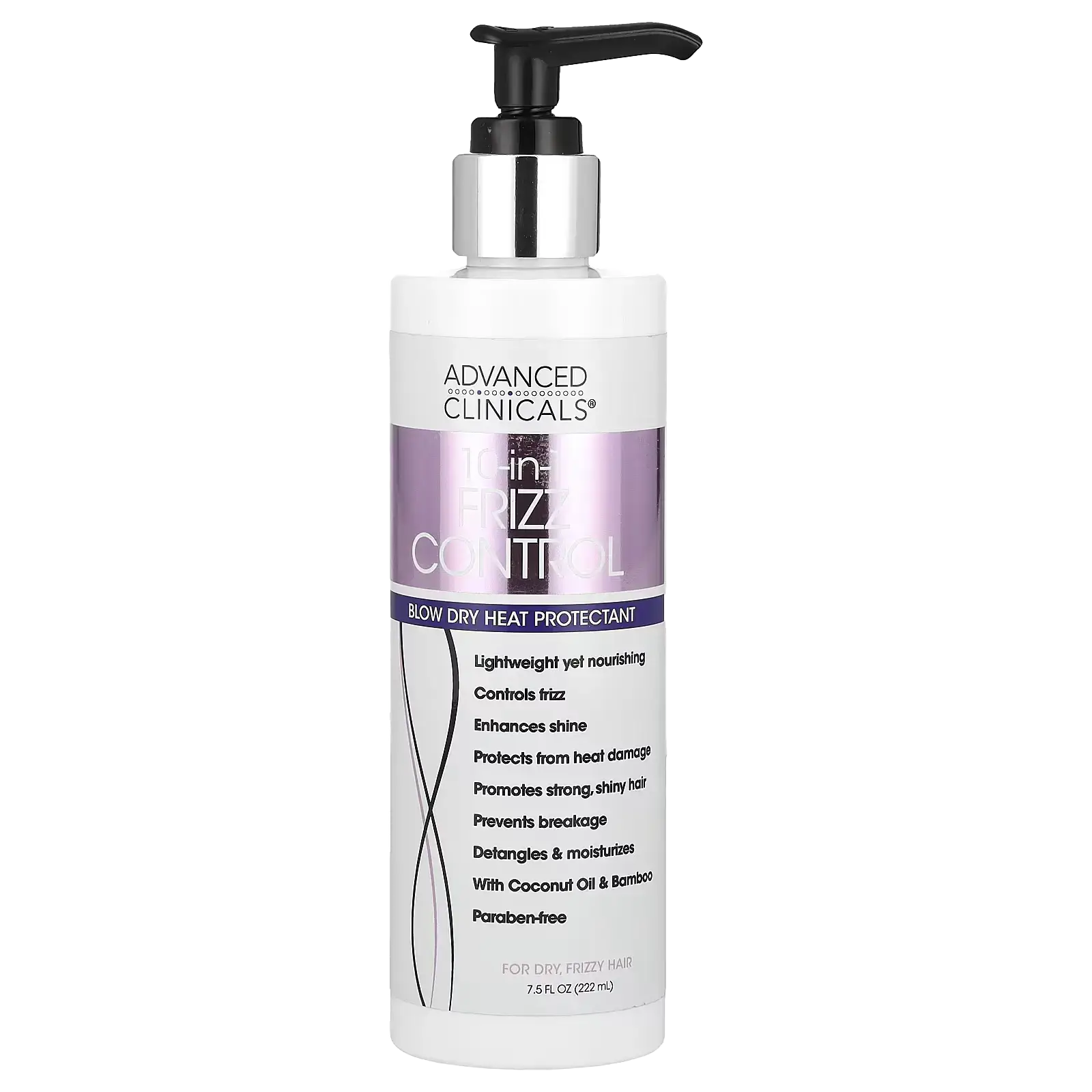 Advanced Clinicals 10-In-1 Frizz Control Blow Dry Heat Protectant