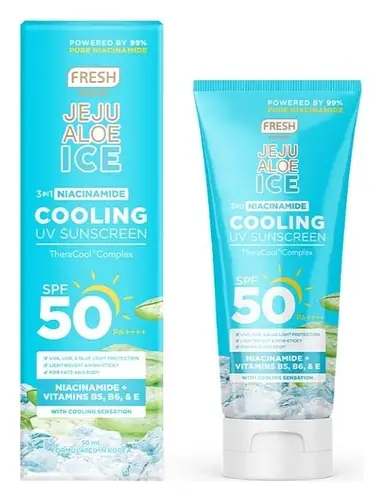 Fresh Skinlab Jeju Aloe Ice 3 In 1 Niacinamide Cooling UV Sunscreen SPF 50