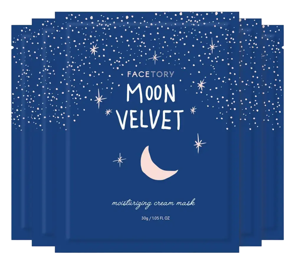 Facetory Moon Velvet Moisturizing Cream with Jojoba Oil Sheet Mask