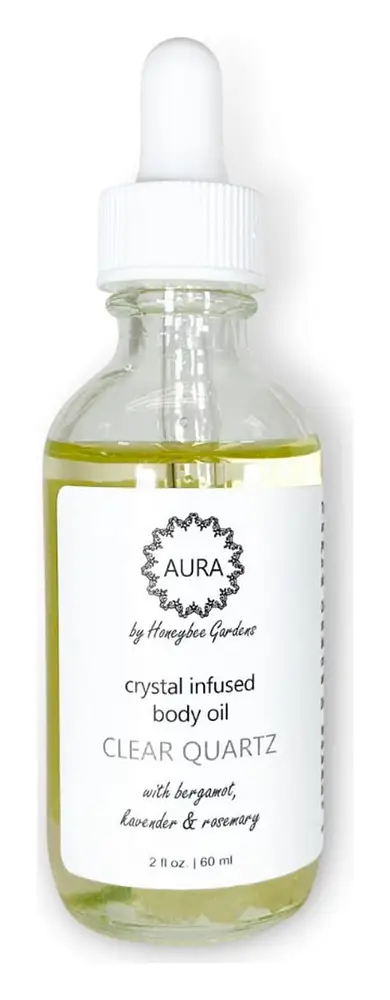 Honeybee Gardens Crystal Infused Body Oil Clear Quartz