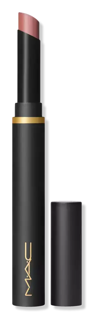 Mac Cosmetics Powder Kiss Velvet Blur Slim Lipstick Over the Taupe