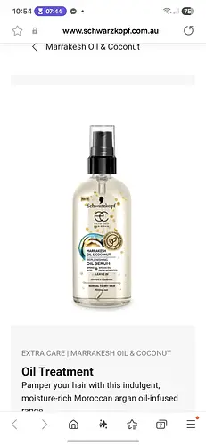 Schwarzkopf Professional Extra Care Marrakesh Oil & Coconut Replenishing Oil Serum