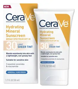CeraVe Hydrating Mineral Sunscreen Face Sheer Tint SPF 30 Light