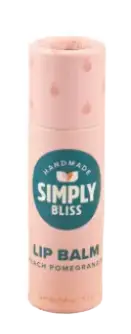 Simply Bliss No-Melt Beeswax Lip Balm Peach Pomegranate
