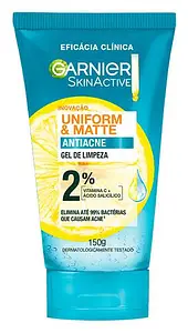 Garnier Uniform & Matte Antiacne Gel De Limpeza Brasil