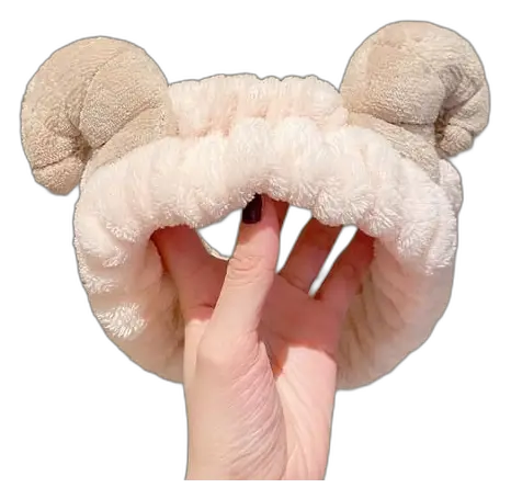 Arso Raso Sheep Horn Face Wash Headband Light Pink