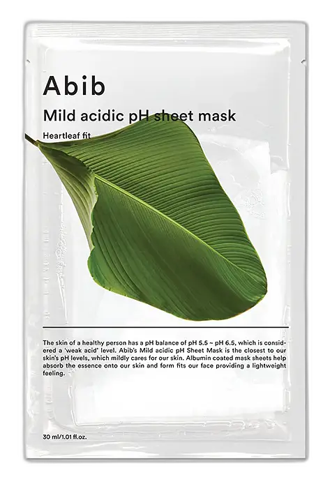 Abib Mild Acidic pH Sheet Mask Heartleaf Fit