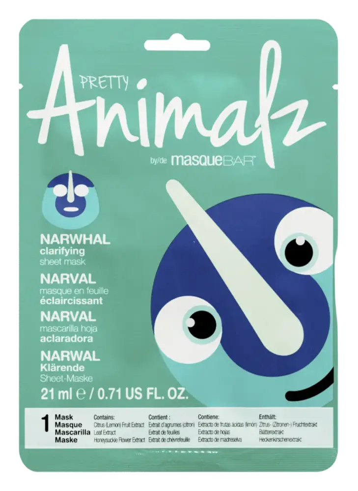 Masque Bar Hydrating Pretty Animalz Narwhal Mask