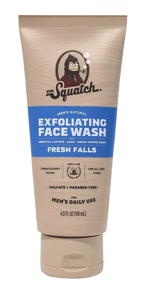 Dr. Squatch Fresh Falls Men's Natural Exfoliating Face Wash