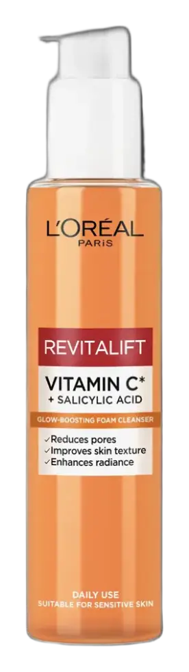 L'Oreal Revitalift Vitamin C + Salicylic Acid Glow-Boosting Foam Cleanser