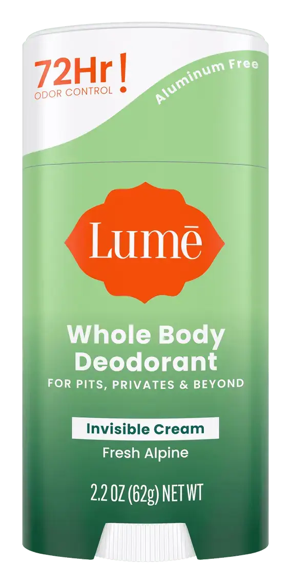 Lume Whole Body Deodorant Invisible Cream Stick Fresh Alpine