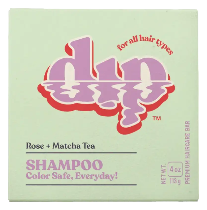 dip Color Safe Shampoo Bar for Every Day Rose & Matcha Tea