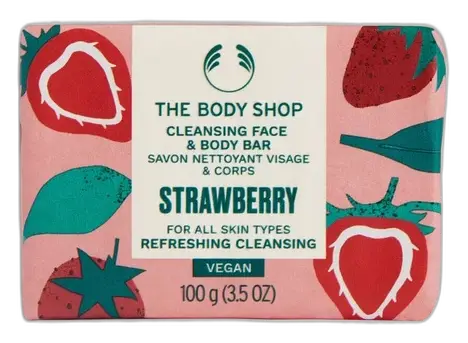 The Body Shop Cleansing Face & Body Bar Strawberry