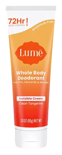 Lume Whole Body Deodorant Invisible Cream Clean Tangerine