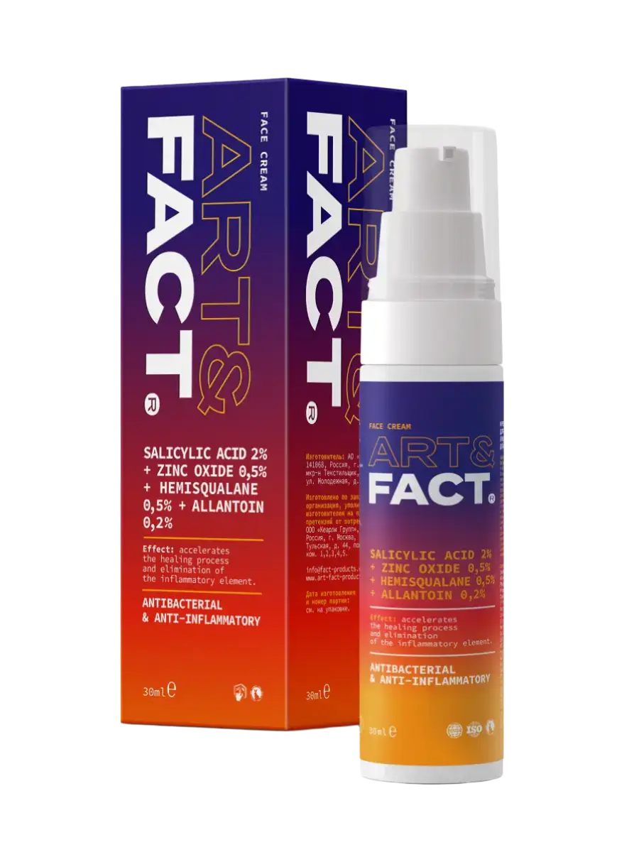 Art & Fact Salicylic Acid 2%+Zinc Oxide 0.5%+Hemisqualane 0.5%+Allantoin 0.2% Face Cream