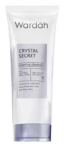 Wardah Crystal Secret Foaming Cleanser with Natural AHA+PHA