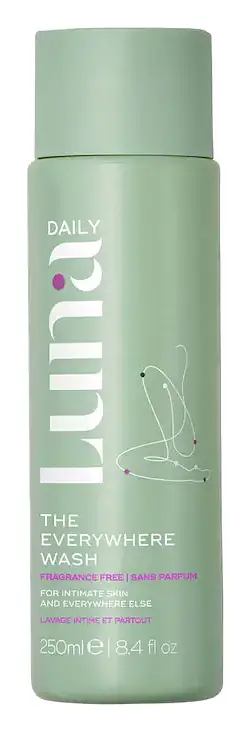 Luna Daily The Fragrance Free Everywhere Wash - pH Balanced Body Wash With Prebiotics + Vitamins C & E