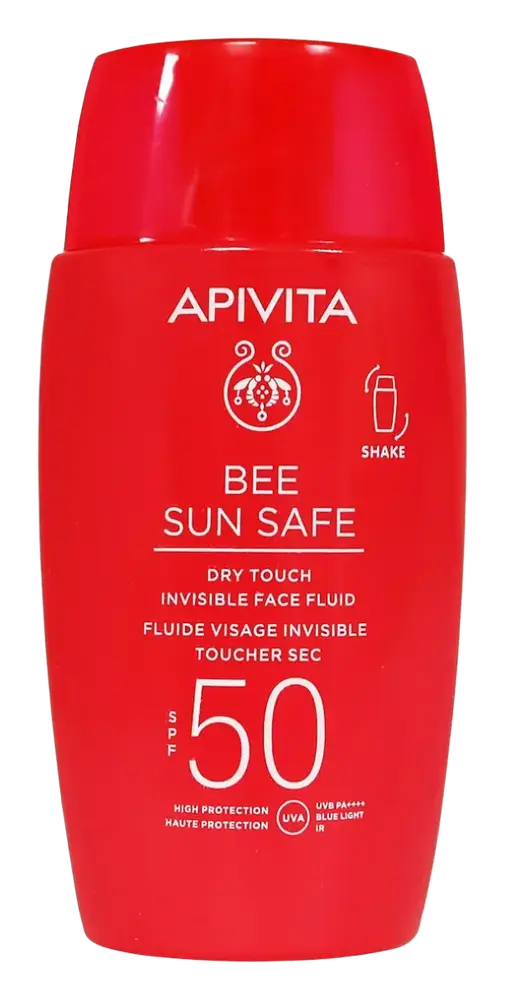 Apivita Natural Cosmetics Bee Sun Safe Dry Touch Invisible Face Fluid SPF50