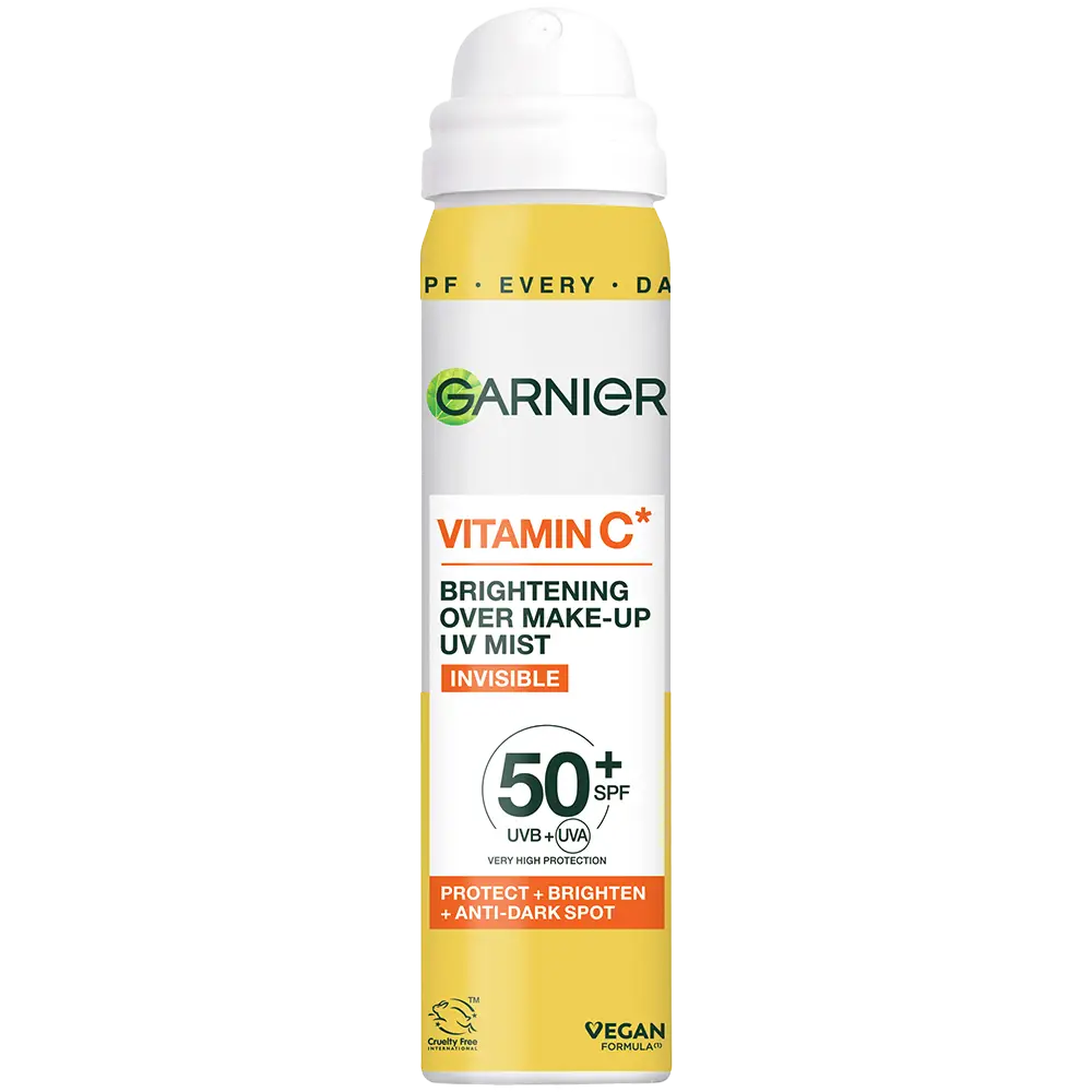 Garnier Vitamin C Brightening Over Make-Up UV Mist Invisible SPF 50+ UK