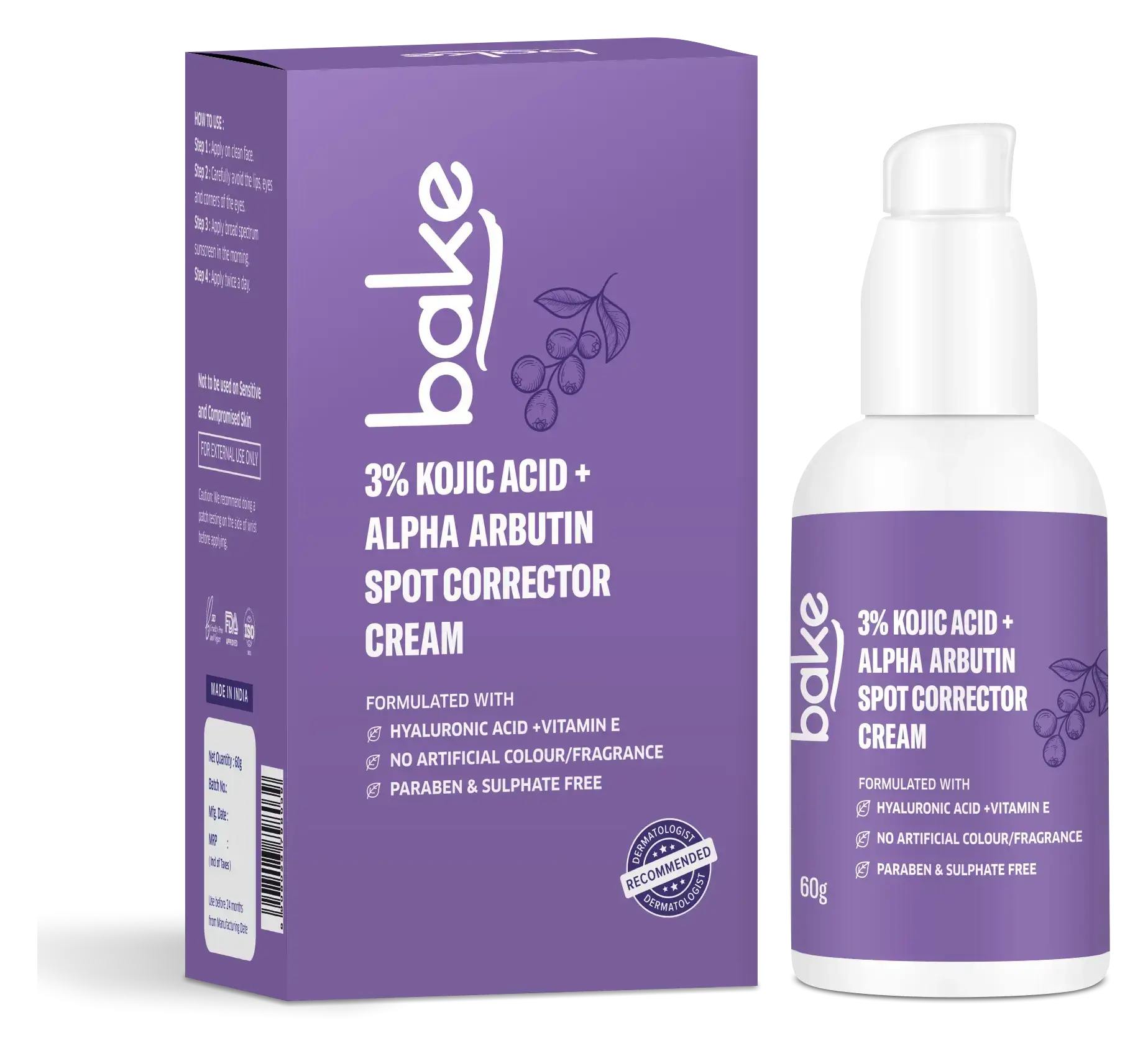 Bake 3% Kojic Acid + Alpha Arbutin Spot Corrector Cream