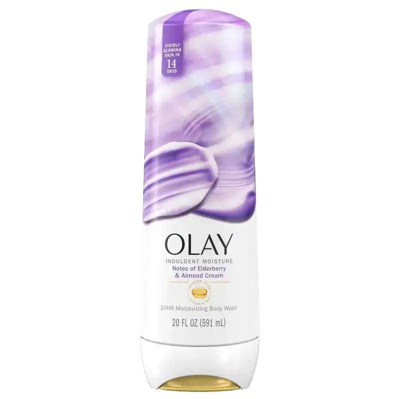Olay Indulgent Moisture Body Wash Notes of Elderberry & Almond Cream