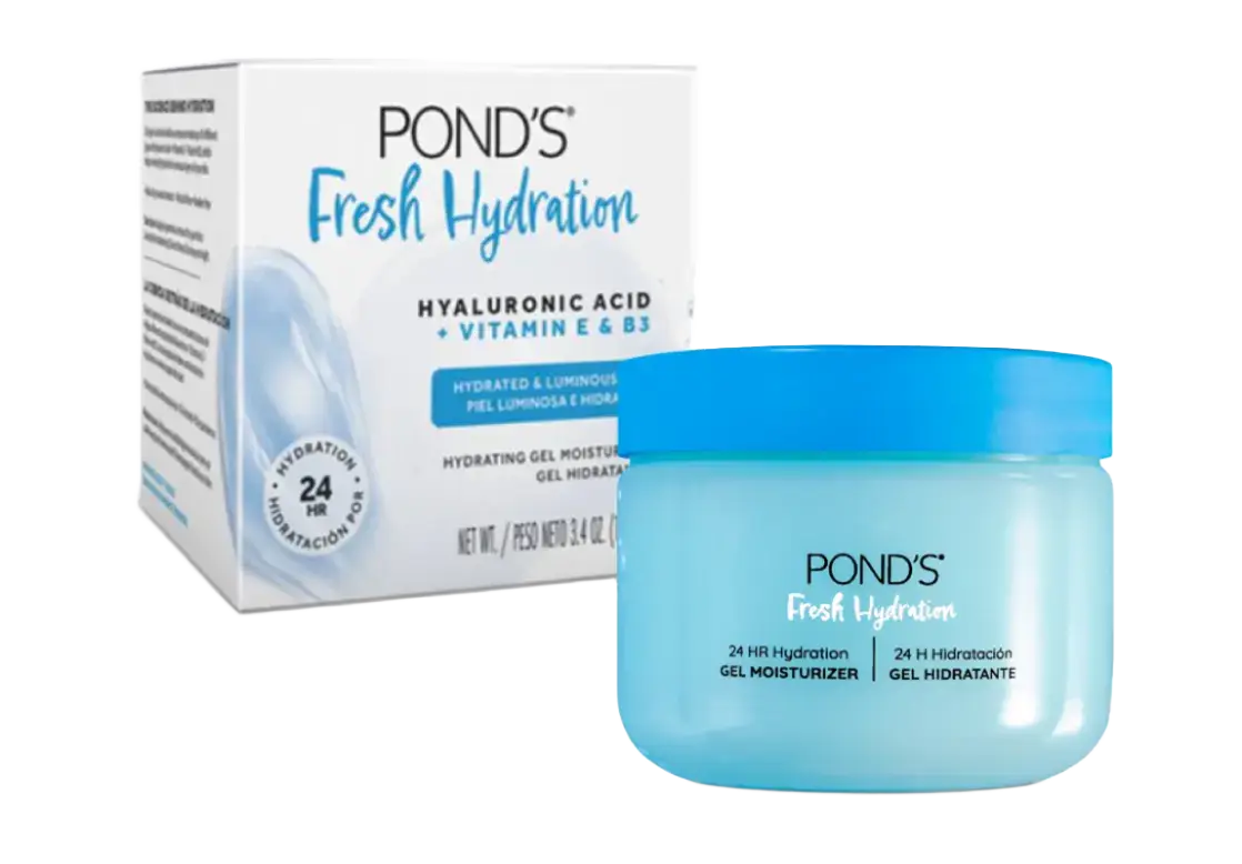 Pond's Fresh Hydration Gel Moisturizer Hyaluronic Acid + Vitamin E & B3