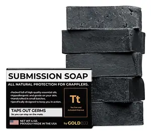 Gold BJJ Submission Soap - Activated Charcoal with Tea Tree