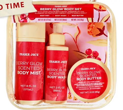 Trader Joe's Berry Glow Body Set