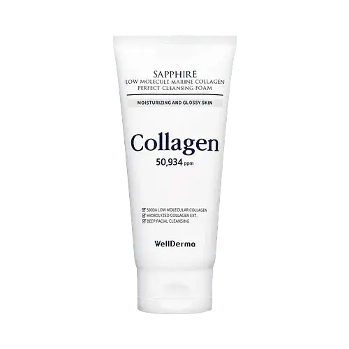 Wellderma Sapphire Low Molecule Marine Collagen Perfect Cleansing Foam