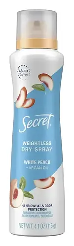 Secret Weightless Dry Spray White Peach + Argan Oil