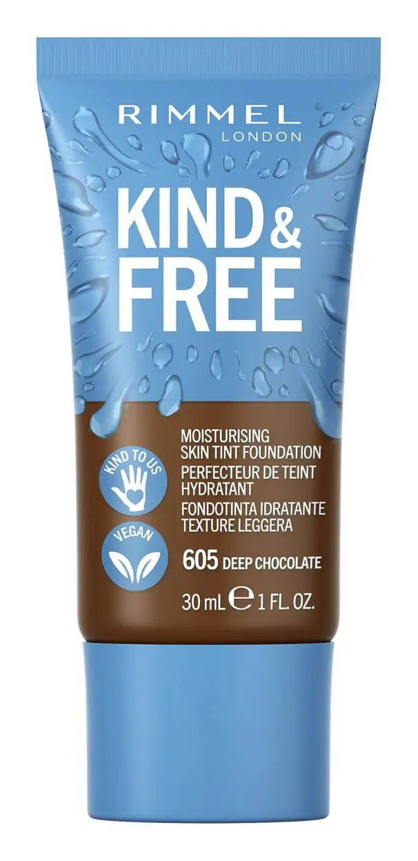 Rimmel London Kind + Free Moisturising Skin Tint 605 Deep Chocolate