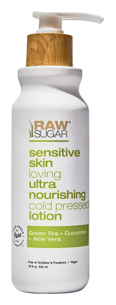 Raw Sugar Simply Body Lotion Sensitive Skin Green Tea + Cucumber + Aloe Vera