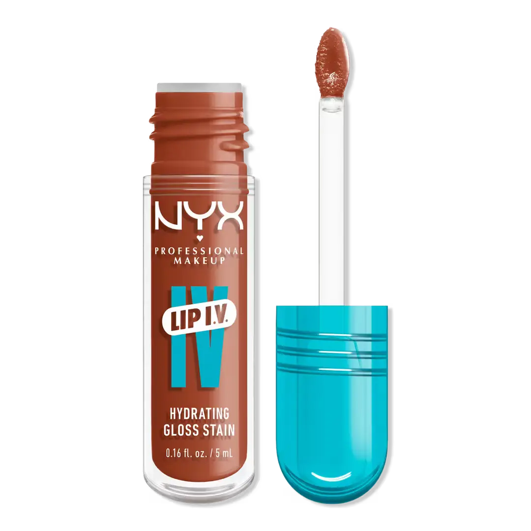 NYX Cosmetics Lip IV Hydrating Gloss Stain 01 Caramel Drip