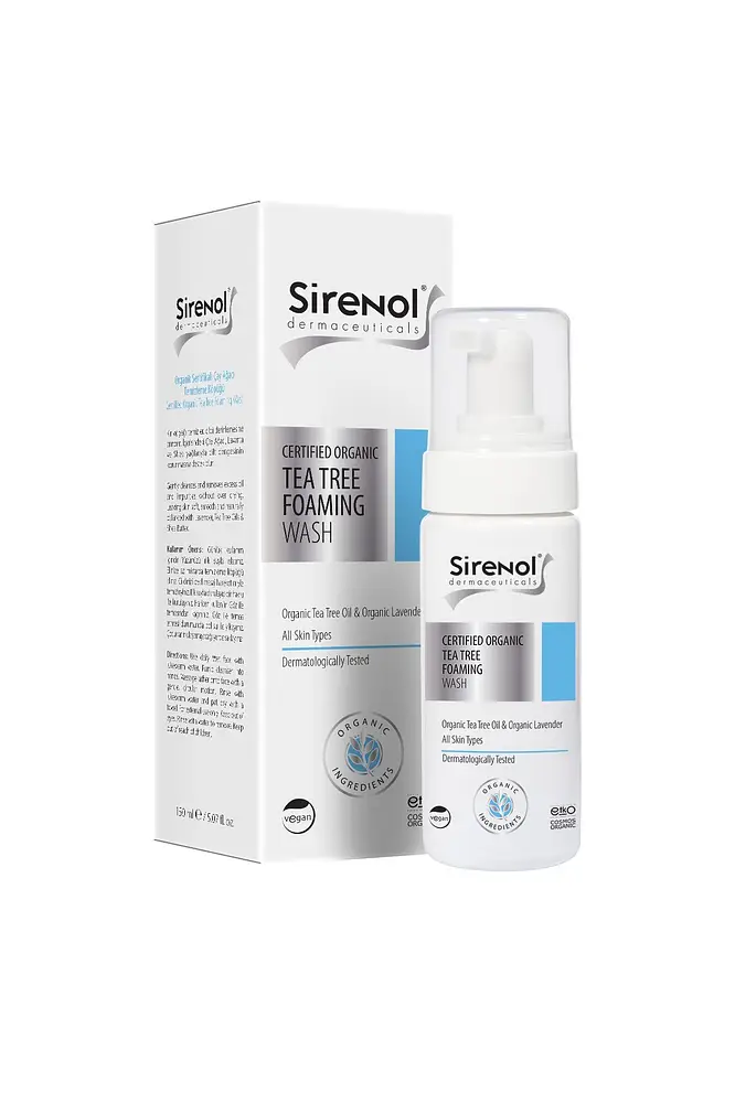 Sirenol Dermaceuticals Organic Tea Tree Foaming Wash