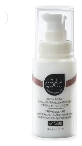 All Good Anti-Aging Daily Mineral Sunscreen Facial Moisturizer SPF 50