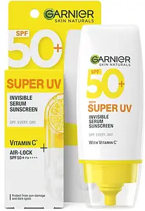 Garnier Super UV Invisible Serum Sunscreen SPF 50+ India