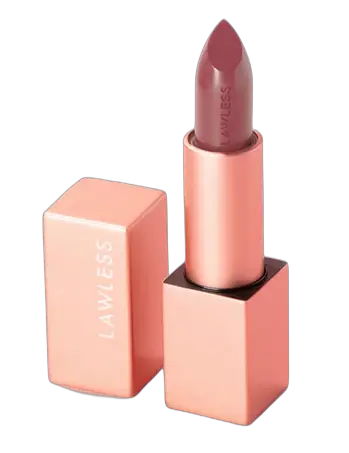 Lawless Forget The Filler Lip-Plumping Line-Smoothing Satin Cream Lipstick Pink Spice