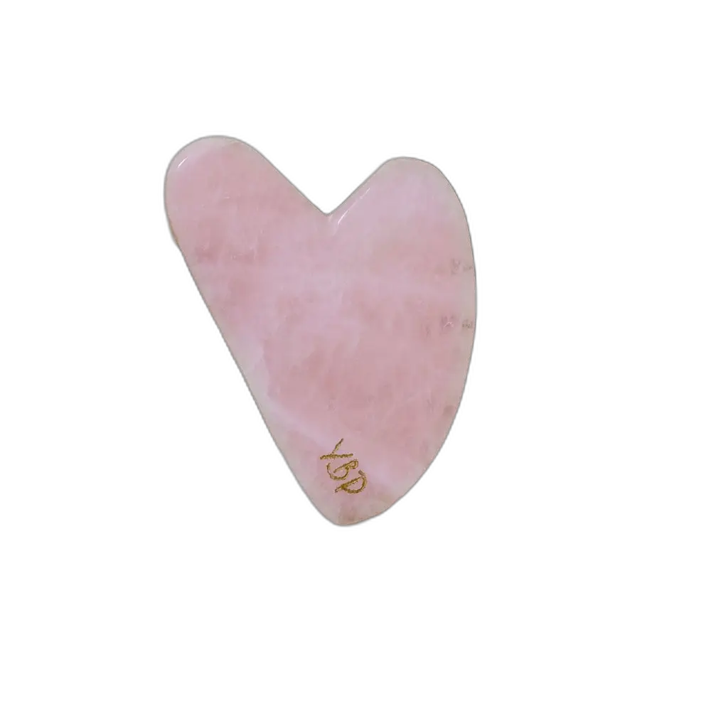 YBP Gua Sha Heart Rose Quartz