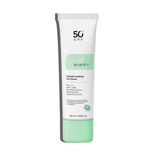 Wiwify Soothing, Repairing, High Protection, Centella Soothing Sun Serum SPF 50+ Pa 50++++ 50 ml