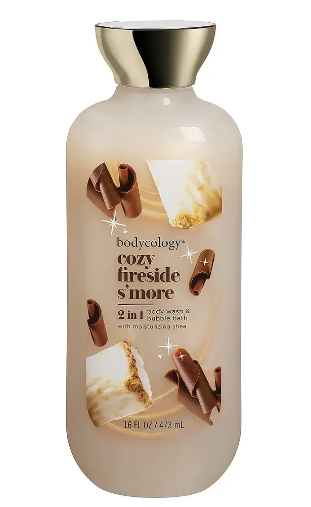 Bodycology 2 In 1 Body Wash & Bubble Bath Cozy Fireside S'more