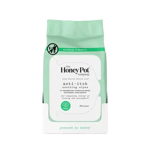 The Honey Pot Feminine Cleansing Wipes Anti-Itch Soothing