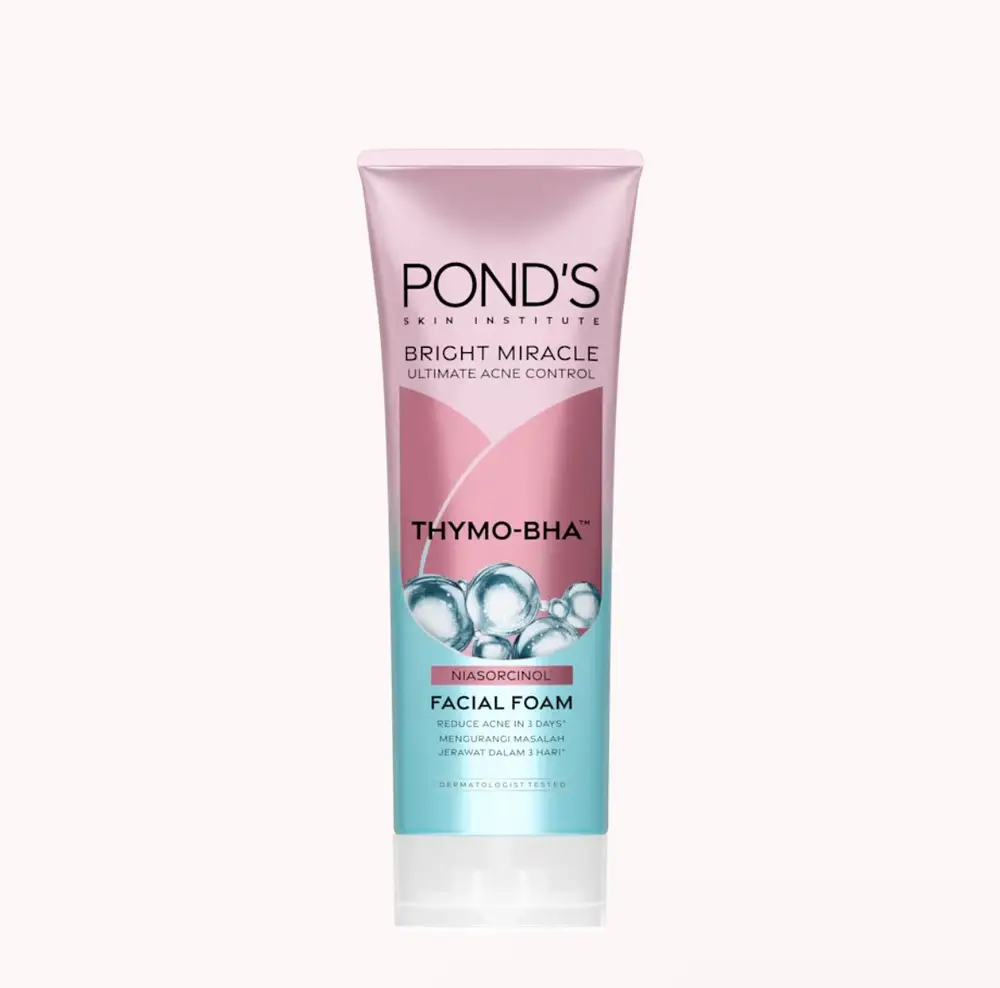 Pond's Bright Miracle Ultimate Acne Control Thymo-BHA Facial Foam Indonesia